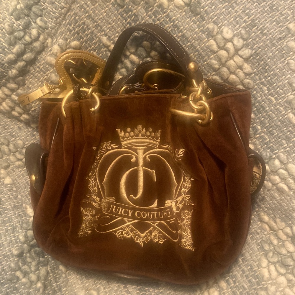 super vintage brown and gold juciy couture bag